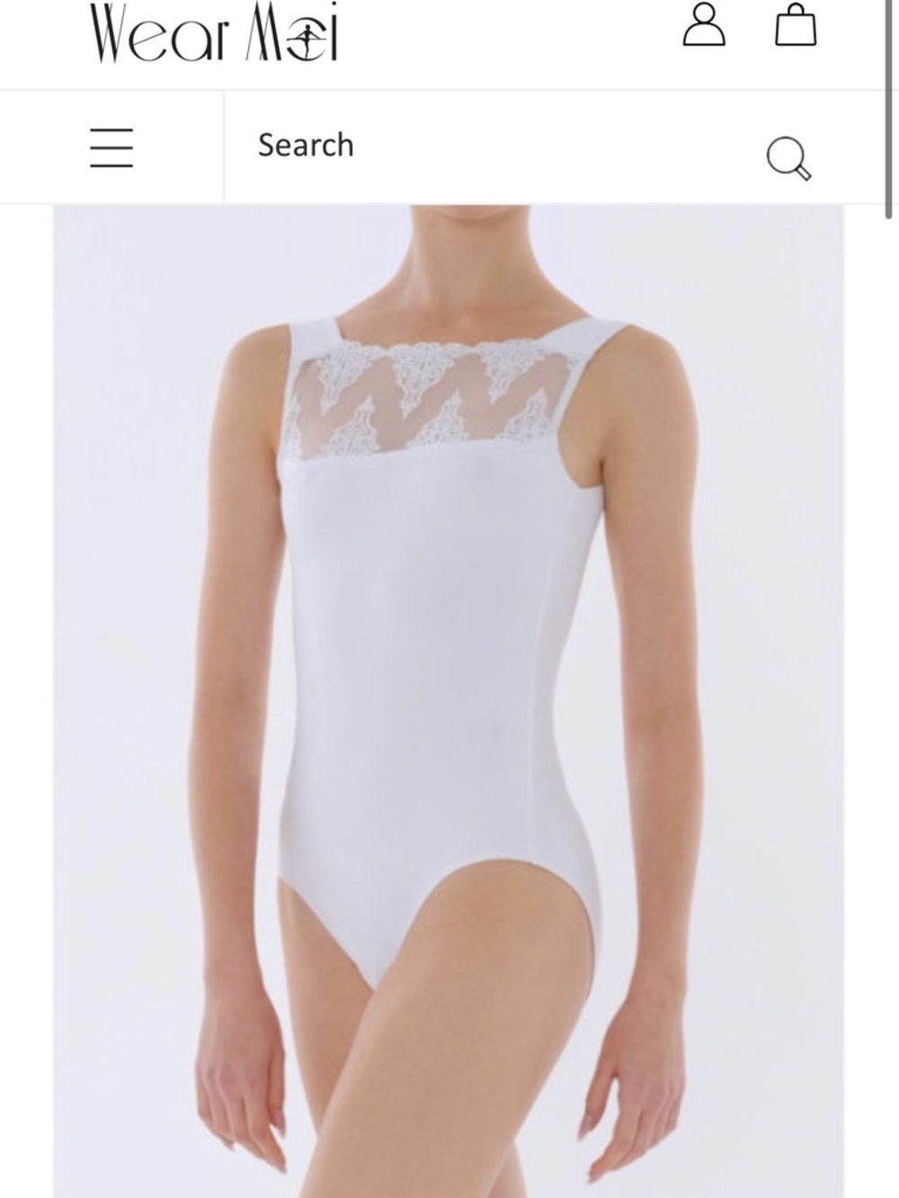Wear Moi White Leotard Size S